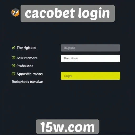 Características do registro no site cacobet